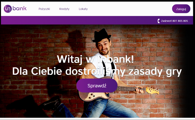 Strona internetowa Inbanku / inbankpolska.pl