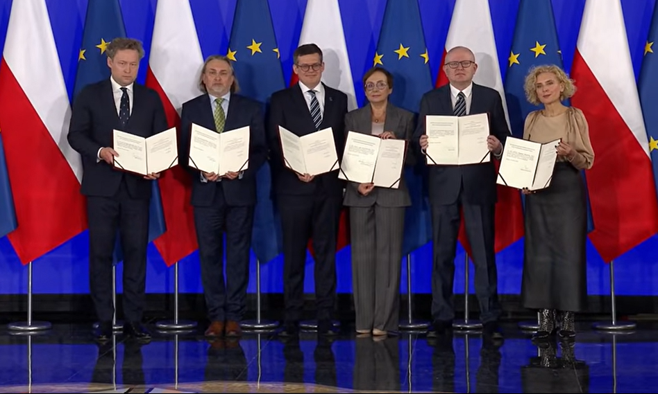 Sędziowie TK złożyli ślubowanie w Sali Kolumnowej