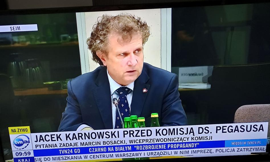 Jacek Karnowski przed komisją ds Pegasusa Nagrywanie mnie miało