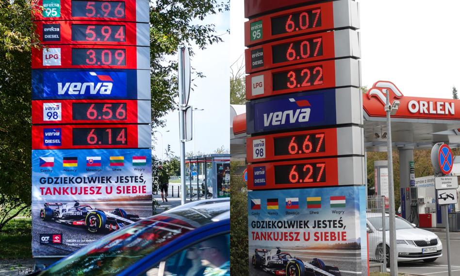 Ceny paliw w Polsce kosmetycznie spadły. Ale benzyna mogłaby być tańsza