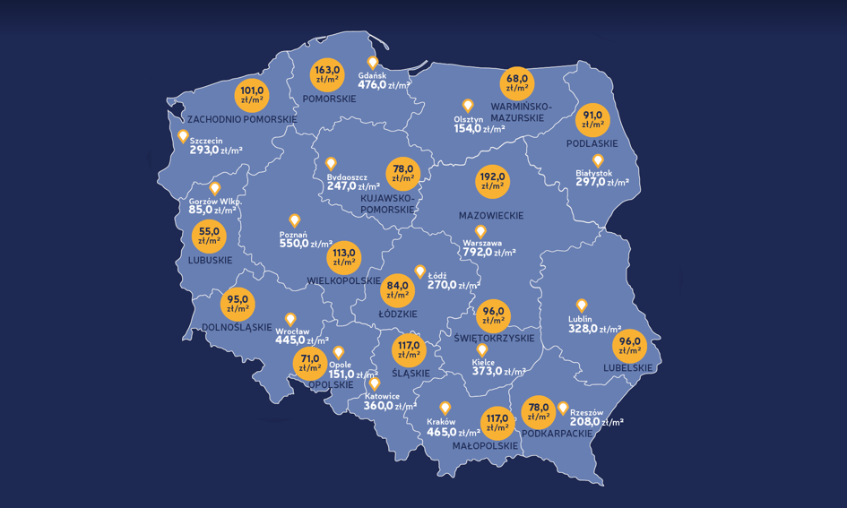 Ceny ofertowe działek budowlanych – sierpień 2018 [Raport Bankier.pl]
