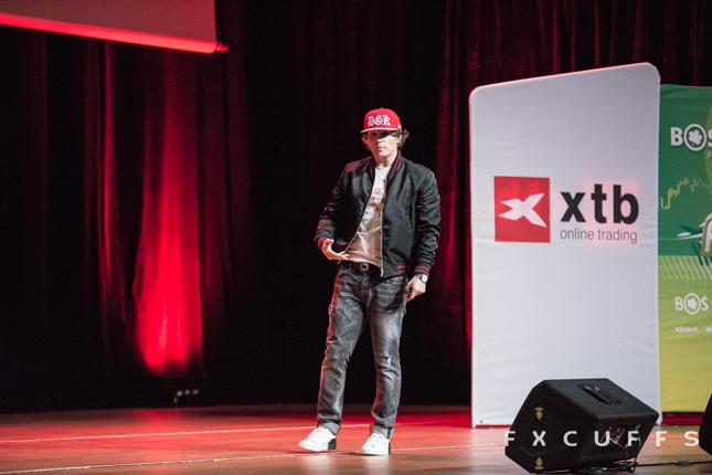Rafał Zaorski, prezes Krypto Jam SA, w czasie wystąpienia na konferencji FX Cuffs 2018.
