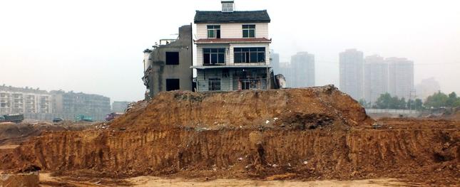 "Nail houses" w Chinach - Yichang