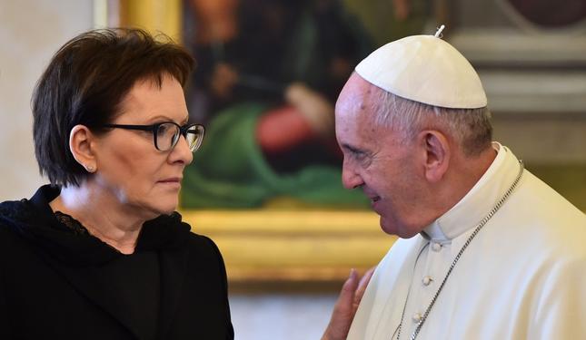 Ewa Kopacz i papież Franciszek