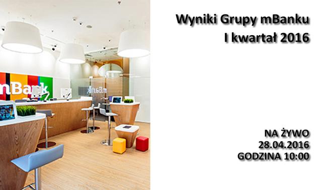 Wyniki mBanku za I kwartał 2016 [NA ŻYWO]