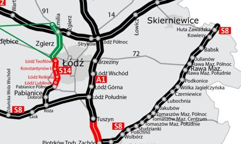 Domyka się ring wokół Łodzi. Otwarto ponad 12-kilometrowy odcinek S14