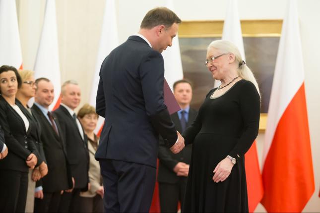 Prezydent Andrzej Duda i Grażyna Ancyparowicz