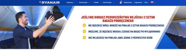 Nowa polityka bagażowa w Ryanair