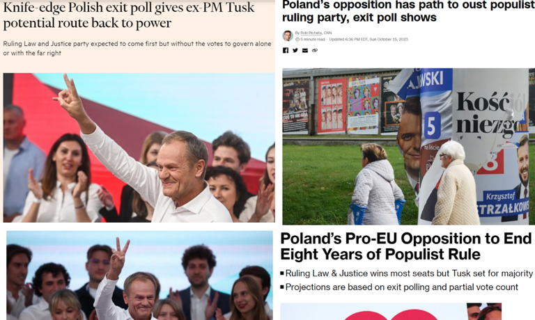 Voici comment les médias étrangers commentent les résultats des élections en Pologne