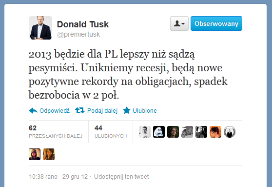premier donald tusk na twitterze