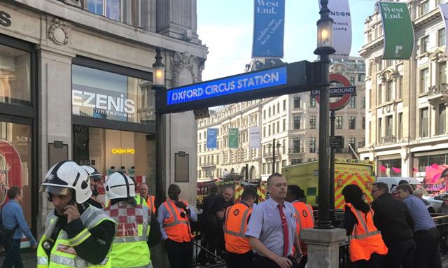 Ewakuacja stacji londyńskiego metra Oxford Circus