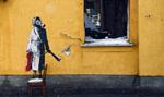 Wandale ukradli graffiti Banksy'ego z Ukrainy. Chcieli je sprzedać