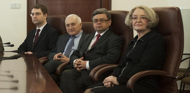 Od lewej: Kamil Zubelewicz, Jerzy Żyżyński, Eugeniusz Gatnar i Grażyna Ancyparowicz