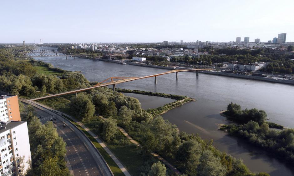 Umowa na budowę mostu pieszo-rowerowego w Warszawie podpisana