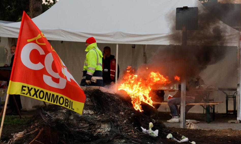 Strikes in France.  A black market is emerging due to fuel shortages