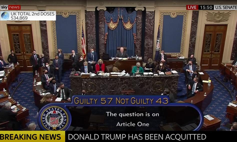 Senat USA uniewinnił Donalda Trumpa w procesie o impeachment