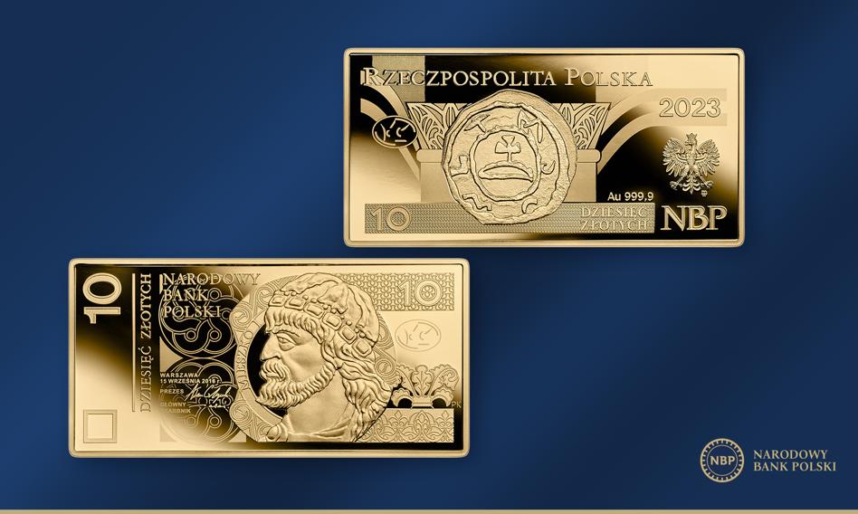 Złota moneta „Banknot o nominale 10 zł” już do kupienia. Cena jest zdecydowanie wyższa