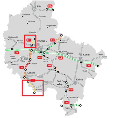 drogi w woj. wielkopolskim drogi w woj. wielkopolskim