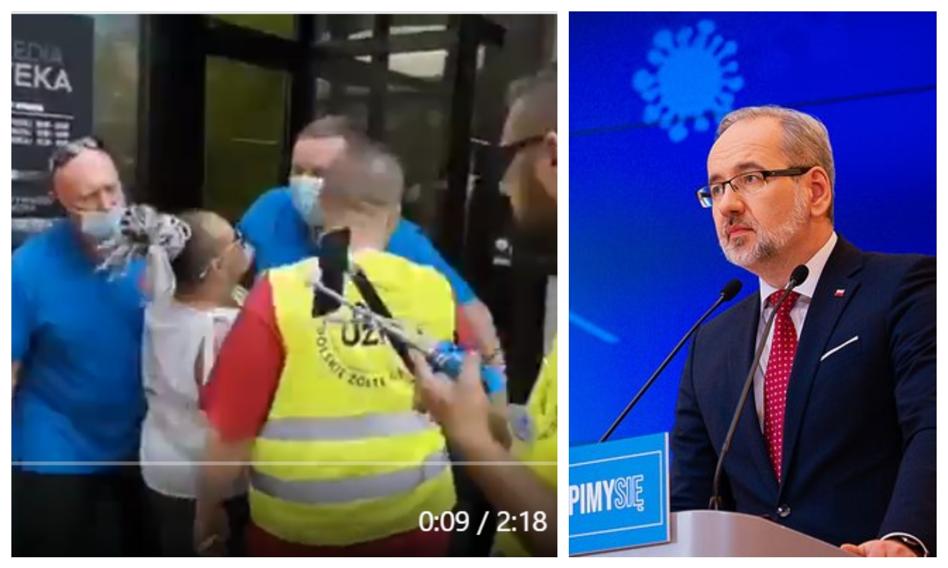 Awantura pod punktem szczepień w Grodzisku Mazowieckim. "To trzeba piętnować"