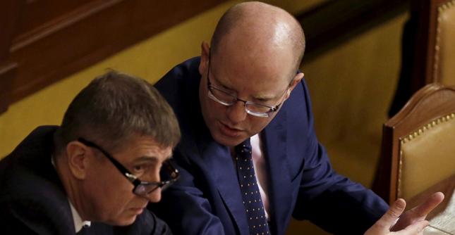Od lewej: Andrej Babiš i Bohuslav Sobotka