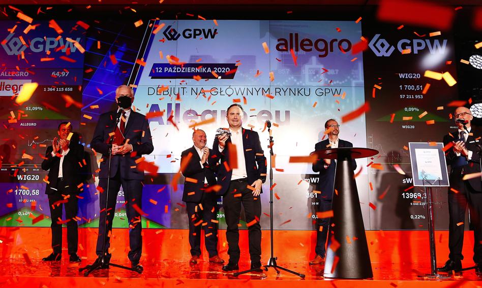 GPW przekaże zysk z obrotu akcjami Allegro w dniu debiutu na walkę z COVID-19