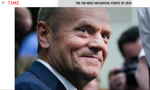 Donald Tusk wśród setki najbardziej wpływowych osób roku magazynu "Time"