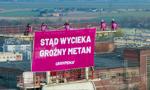 Aktywiści Greenpeace weszli na wieżę w kopalni Szczygłowice. „Stąd wycieka groźny metan”