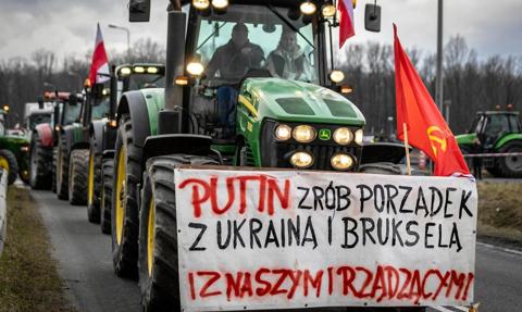 Antyukraińskie hasła na proteście rolników. MSZ ostrzega przed rosyjską agenturą