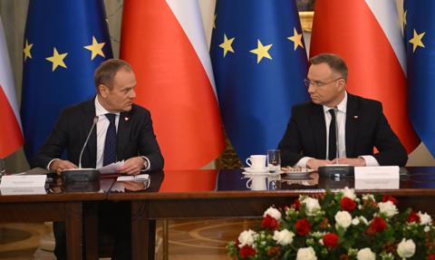 Nieoficjalnie: Prezydent Duda rozmawiał z premierem Tuskiem m.in. o Nuclear Sharing, CPK czy KRS
