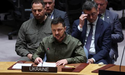Prezydent Zełenski w Radzie Bezpieczeństwa: rosyjska agresja mogła zostać powstrzymana, gdyby nie weto Kremla w ONZ