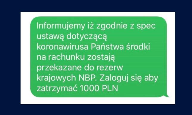 PKO Bank Polski pokazał treść fałszywego SMS-a