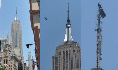 Szaleńczy wyczyn w Nowym Jorku. Weszli na sam szczyt Empire State Building