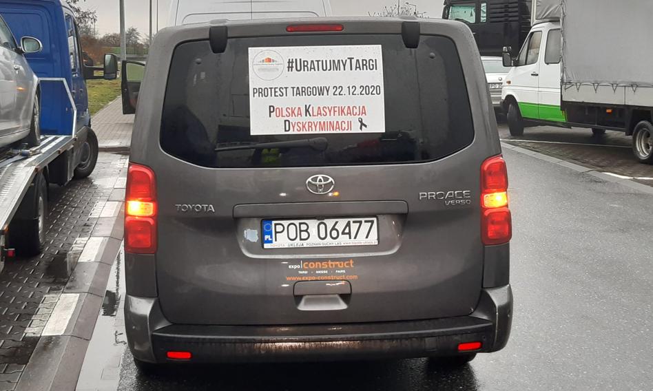 Manifestacja branży targowej na autostradzie A2