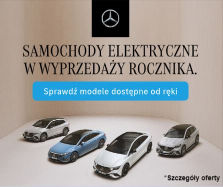 Mercedes - samochody elektryczne w wyprzedaży rocznika