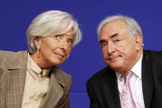 Obecna szefowa MFW Christine Lagarde i Dominique Strauss-Kahn