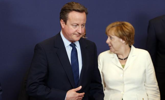 Premier Wielkiej Brytanii David Cameron i kanclerz Angela Merkel