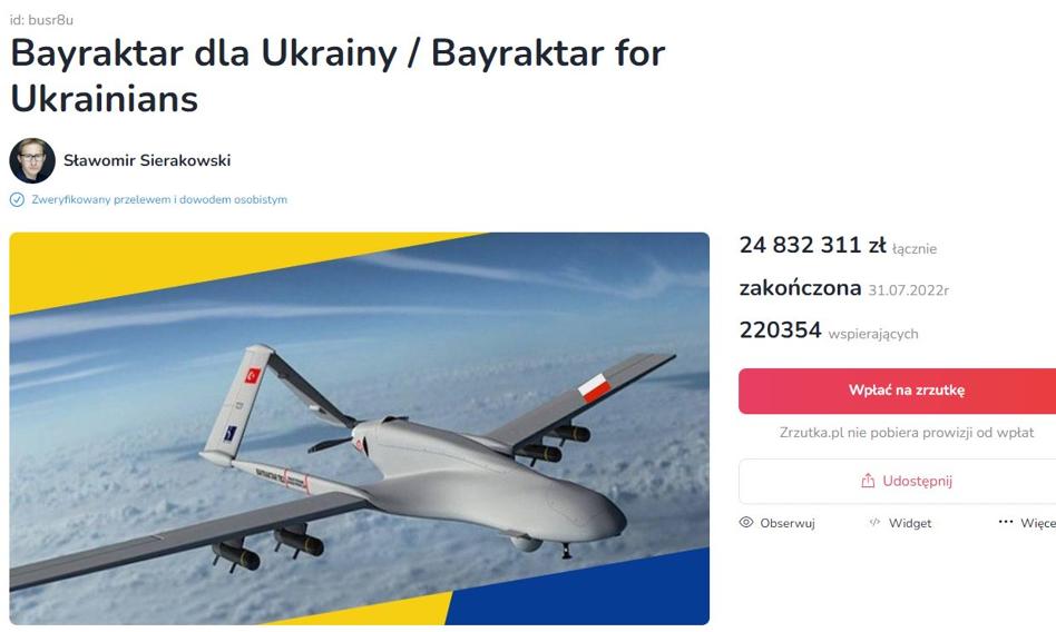 Ukraina napędza falę zbiórek w sieci. Na platformie Zrzutka.pl dokonano właśnie 10-milionowej wpłaty