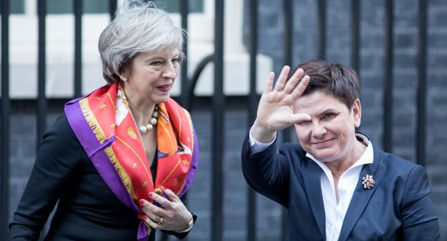 Premier Wielkiej Brytanii Theresa May i premier Beata Szydło