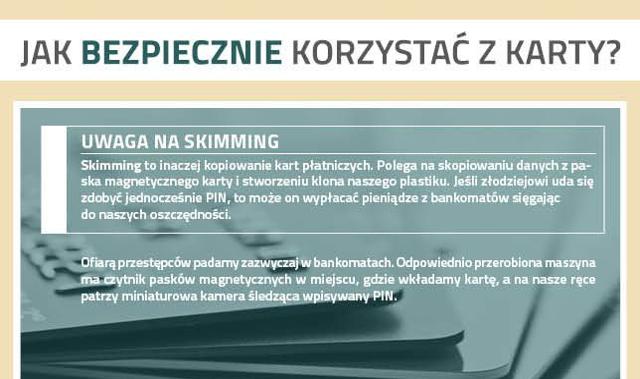Jak bezpiecznie korzystać z karty? [infografika]