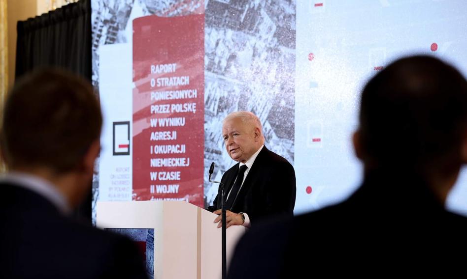 Kaczyński: Zapadła decyzja o wystąpieniu o reparacje wobec Niemiec. Suma strat to 6,2 bln zł