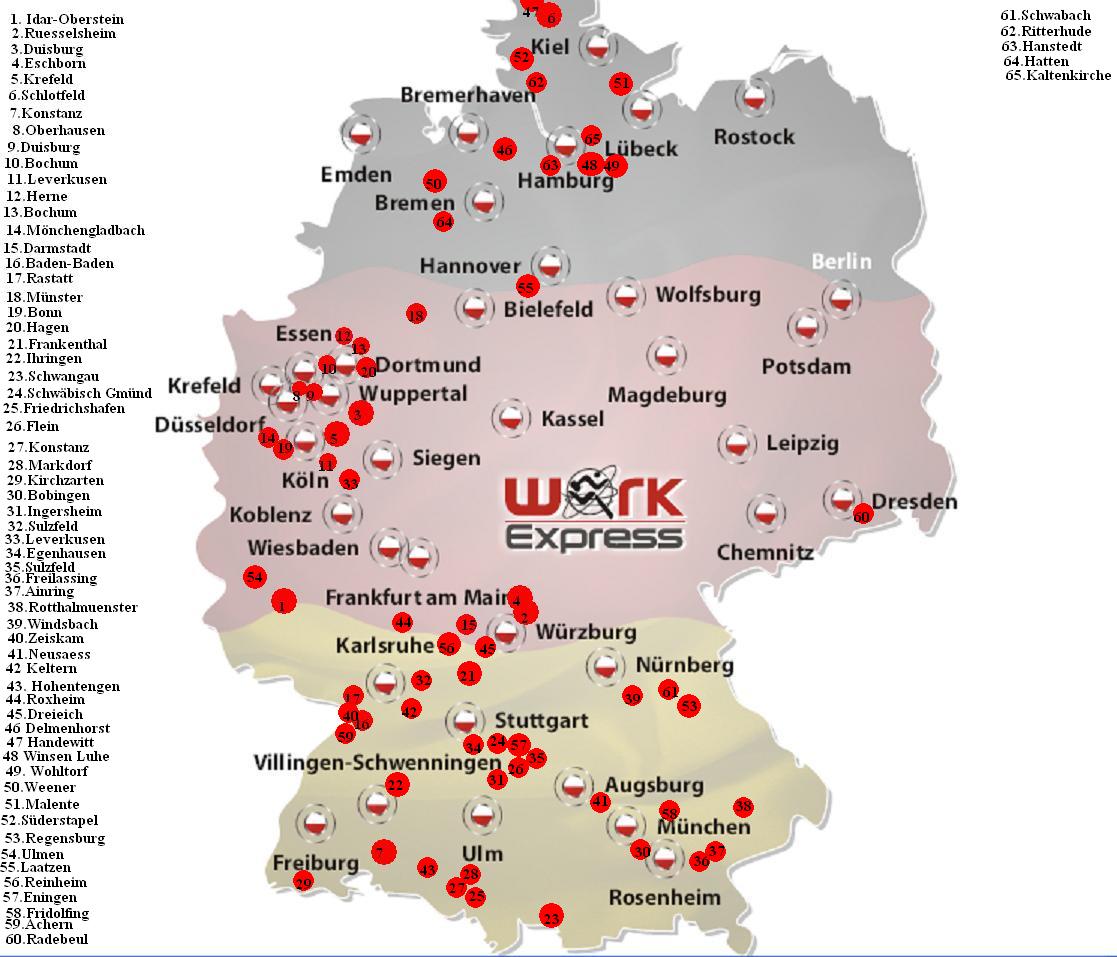 Niemcy bawaria mapa Niemcy: Północna