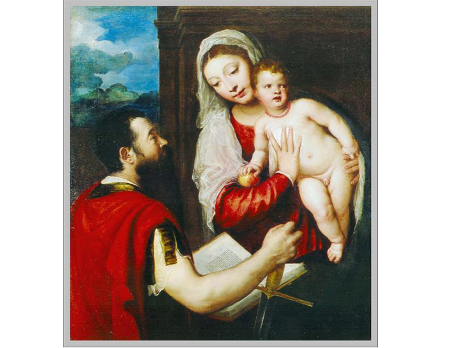 Tycjan, Madonna z Dzieciątkiem i św. Paweł