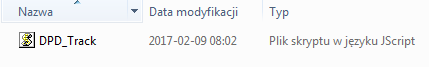 Pobrany plik to w rzeczywistości skrypt w języku JScript