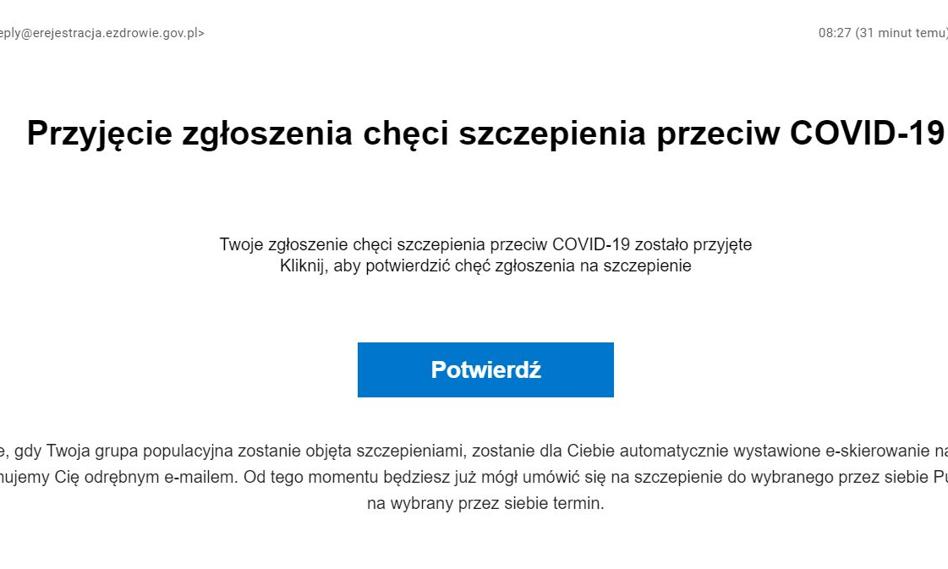 Program szczepień. Ponad 127 tys. osiemdziesięciolatków, prawie pół miliona zgłoszeń od pozostałych