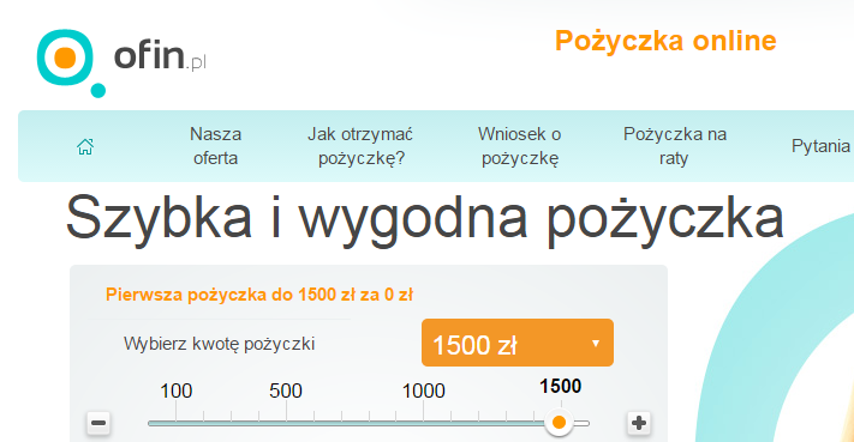 Pożyczka w Ofin – jakie warunki?