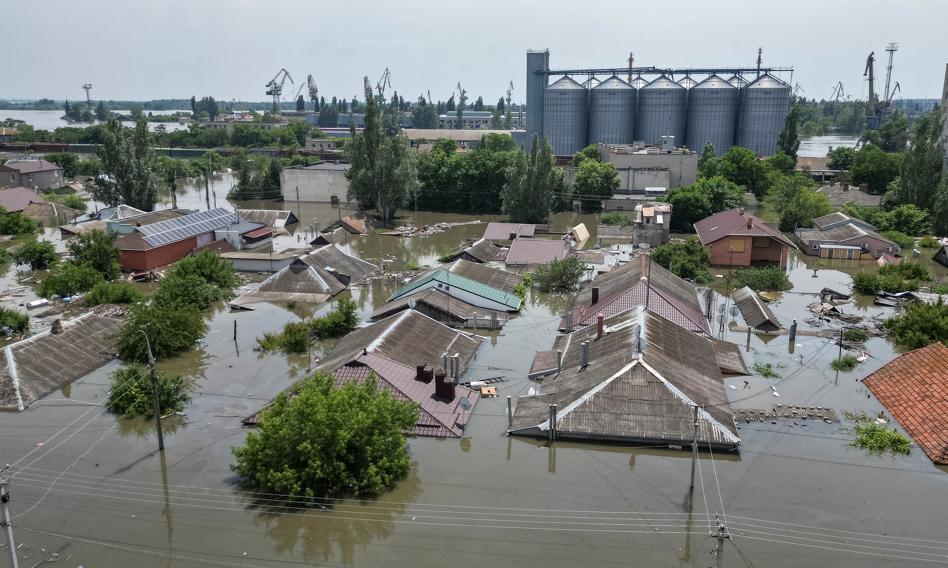 Szef MSW: W całym obwodzie chersońskim zatopionych zostało 30 miejscowości