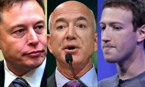 Musk, Bezos i Zuckerberg stracili ponad 1 bln dolarów