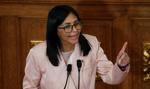 Delcy Rodriguez p. o. prezydenta Wenezueli. Armia uznała przejęcie obowiązków