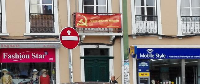Lokal partii komunistycznej w centrum Lizbony.