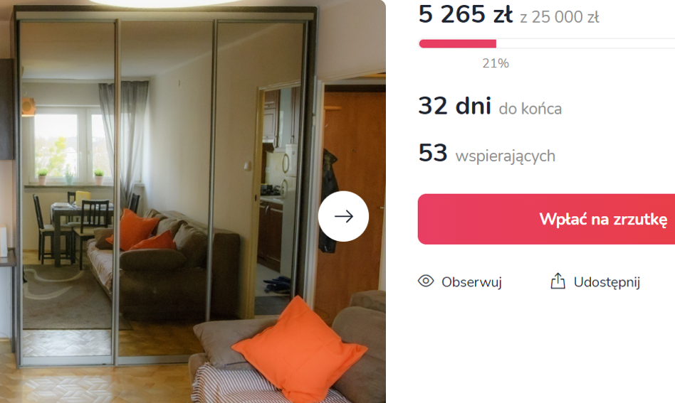Ruszyła zbiórka na czynsze za siedem apartamentów w Warszawie. W sieci zawrzało